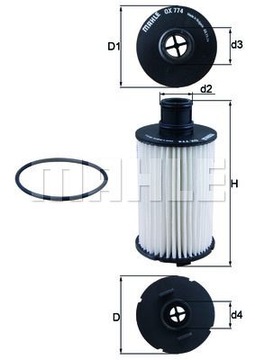 FILTR OLEJE OX 774D KNECHT