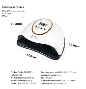 LED MAX Manicure Lamp 45 LEDs UV LED