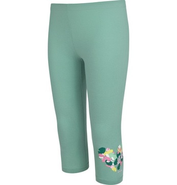 Legginsy dziewczęce leginsy 3/4 dziecięce bawełniane 152 z serduszkiem Endo