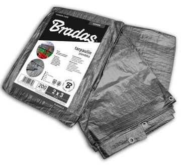 Брезент 200г THICK SHAP 3x5 МОРОЗОСТОЙКИЙ Графит Водостойкий УФ+++