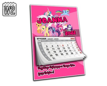 КАЛЕНДАРЬ А4 ПОНИ ВАШЕ ИМЯ + ПОЖЕЛАНИЯ!