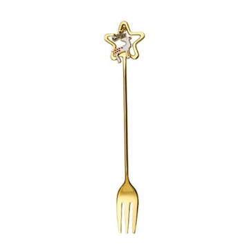 304 Stainless Steel Spoon Fork Cute Christmas Tableware Gift Star Coffee