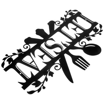 WIDELEC I ŁYŻKA NÓŻ DEKORACYJNY ŚCIENNY KUCHENNY METAL