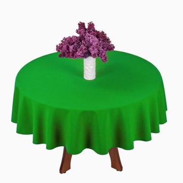 ЭЛЕГАНТНАЯ ГЛАДКАЯ ПРЯМОУГОЛЬНАЯ СКАТЕРТЬ ЗЕЛЕНАЯ 140Х220