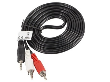 Przewód Jack 3,5 mm (minijack)– 2x RCA (cinch) 2m