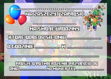 ПРИГЛАШЕНИЕ MINECRAFT ПРИГЛАШЕНИЯ MINECRAFT CREEPER TNT ДЕНЬ РОЖДЕНИЯ