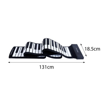 88-klawiszowe, elastyczne pianino podróżne do