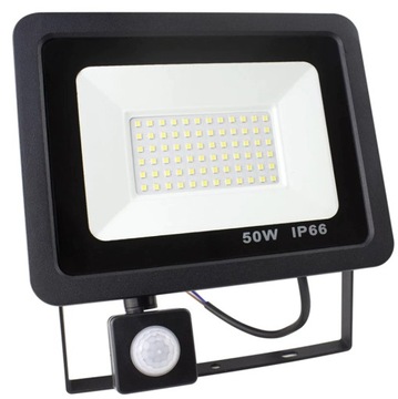 HALOGEN LAMPA NAŚWIETLACZ LED 50W Z CZUJNIK RUCHU