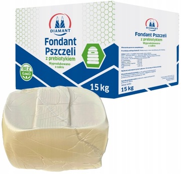 FONDANT Z PREBIOTYKIEM ciasto dla pszczół 15kg diamant ŚWIEŻY POKARM