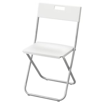 IKEA KRZESŁO ROZKŁADANE BIAŁE GUNDE SKŁADANE