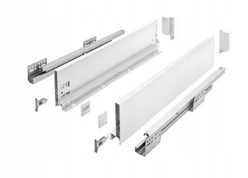 SZUFLADA GTV AXIS PRO ŚREDNIA L450 H116 BIAŁA CICHY DOMYK PEŁEN WYSUW 40KG