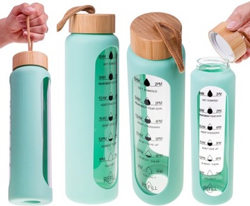 ВОДОНЕПРОНИЦАЕМАЯ СТЕКЛЯННАЯ БУТЫЛКА КРУЖКА КОНТЕЙНЕР ДЛЯ НАПИТКА ШЕЙКЕР 1 Л