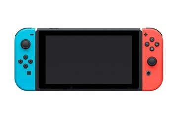 Консоль Nintendo Switch Neon Red & Blue — комплект — Joy con — ремни — ручка