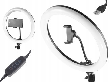 LAMPA PIERŚCIENIOWA USB LED mini RING z pilotem