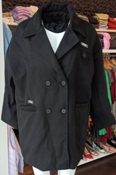 SHEIN ЧЕРНОЕ ДВУБОРТНОЕ ПАЛЬТО 1017 XL 403