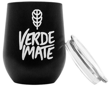 TermoLid Kubek Termiczny z pokrywką DO YERBA MATE 350ml Cebador CZARNY