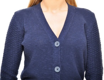 WRANGLER sweter NAVY knitted RP LONG CARDIGAN S 36