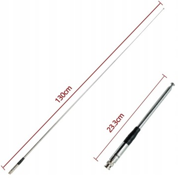 AL-27 antena teleskopowa CB 27MHz 130cm BNC
