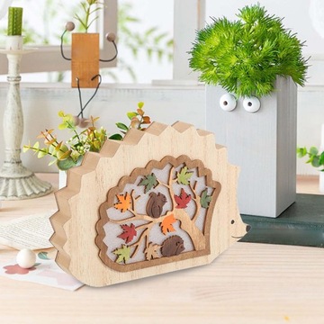 Ręcznie zakrzywione ozdoby rzeźbiarskie Nordic Hedgehog