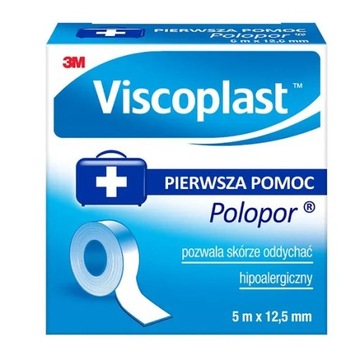 Plaster POLOPOR 5mx12,5mm przylepiec hipoalergiczn