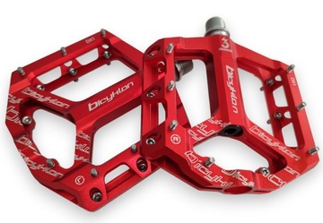 PEDAŁY PLATFORMOWE BICYKLON DX1 - RED # LEKKIE 305g DH FR DIRT ENDURO MTB