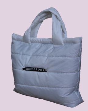 БОЛЬШАЯ СТЕГАНАЯ СПОРТИВНАЯ СУМКА-ШОППЕР ЖЕНСКАЯ А4