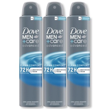 Dove Men Care Clean Comfort Antyperspirant 3x200ml