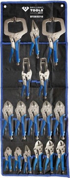 Zestaw szczypiec zaciskowych spawalniczych 16szt. BRILLIANT TOOLS