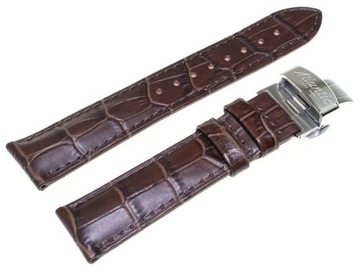 КОРИЧНЕВЫЙ КОЖАНЫЙ РЕМЕШОК ДЛЯ ЧАСОВ ATLANTIC 20 мм