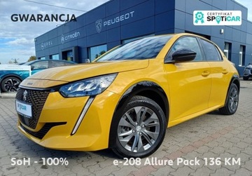 Peugeot 208 II e-208 Elektryczny 136KM 2022 Peugeot 208 203 e-208 ALLURE PACK 136 KM I wl. Gwarancja FV23
