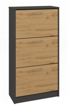 SZAFKA NA BUTY OBUWIE PAULA ANTRACYT DĄB ARTISAN