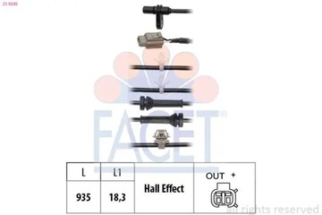 2X ČIDLA RYCHLOST KOLA ABS FACET ZADNÍ L+P DO FIAT SUZUKI SEDICI SX4