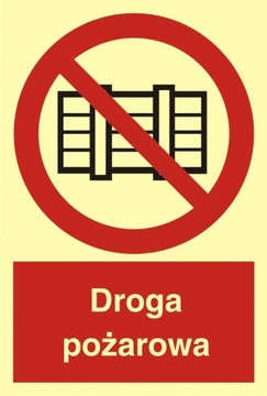 Droga pożarowa znak 10x14,8 system TD