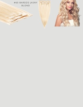 100% натуральные человеческие волосы CLIP IN 43 см 60 г 3 ленты для наращивания