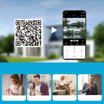 PODWÓJNA KAMERA 2X5MP 6X ZOOM 5G ZEWNĘTRZNA OBROTOWA IP WIFI ALARM DETEKCJA