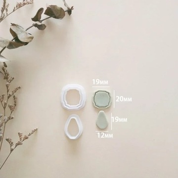 Soft Pottery Earrings Cutting Mold Heart Rainvow Irregular Geometric Shape