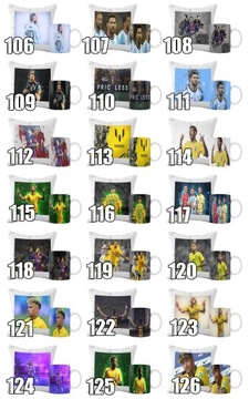 ZESTAW KUBEK I PODUSZKA SUPER PREZENT DLA FANA CHRISTIANO RONALDO GRAFIKI