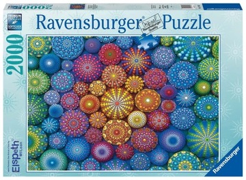RAVENSBURGER PUZZLE 2D 2000 ELEMENTÓW: TĘCZOWE MANDALE 17134