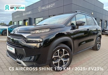 Citroen C3 Aircross  I Crossover Facelifting 1.2 PureTech 110KM 2023 Citroen C3 Aircross 177 Shine 110 KM I wl. GWARANCJA FV23 1.2