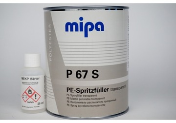 MIPA SZPACHLÓWKA NATRYSKOWA P67S crystal+utw 1L