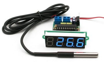 Termometr z niebieskim wyświetlaczem LED, DIY, AVT3122/BL B