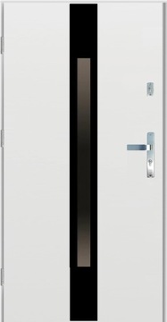 Drzwi wejściowe 72mm SI28 BLACK biały 90 LEWE