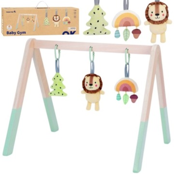 Tooky Toy Baby Gym vzdělávací stojan 3 přívěsky Tooky Toy