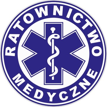 NAKLEJKA RATOWNICTWO MEDYCZNE ODBLASKOWA 45 CM