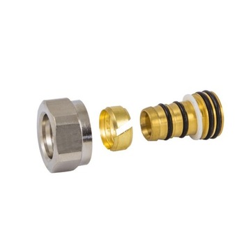 ZŁĄCZE ZACISKOWE DO RUR M22X1,5 PEX 16x2 NIKLOWANA