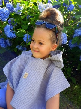 Пончо с вафлиной банной капюшоны 10 лет +