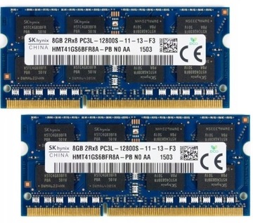 PAMIĘĆ RAM DDR3 16GB 2x8GB DDR3 SODIMM PC3L 12800S 1600MHz