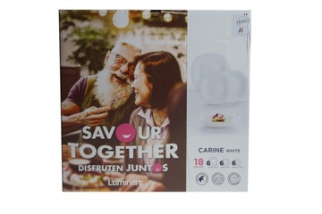 ТАРЕЛКИ СЕРВИСНЫЕ ОБЕДЕННЫЕ ТАРЕЛКИ КВАДРАТНЫЕ, белые, 18 шт.