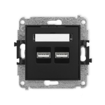 Gniazdo ładowarka 2xUSB 3.1A bez ramki MINI 12/12
