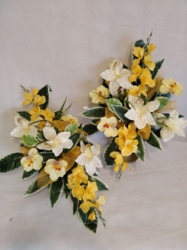 Цветы на могилу БУКЕТ ДЛЯ ВАЗЫ искусственная ОРХИДЕЯ